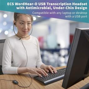 img 3 attached to 🎧 Enhance Transcription Precision with the ECS WordHear-O USB Transcription Headset: Innovative Under-Chin Design