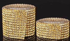 img 3 attached to Enhance Your Car and Gifts with 2 Rolls/4 Yards of Gold Self Adhesive Crystal Rhinestone Diamond Ribbon - DIY Bling Rhinestone Sticker for Glittering Car and Gift Decoration