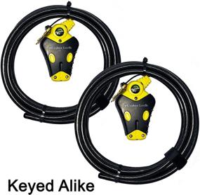 img 3 attached to 🔒 Secure Your Possessions with Master Lock's Keyed Alike Python Adjustable Cable Locks (12 ft x 2)