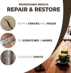 img 4 attached to 🔧 Wood Furniture Repair and Floor Restoration Kit - Hardwood, Laminate, Scratch Remover, Stain Touch Up, Wood Filler, Floor Restorer