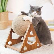 🐱 agym cat scratch toys - 2 scratching posts and 2 sisal balls, natural sisal and wood base, indoor cat and kitten scratcher - protect furniture, enhance exercise and fun logo