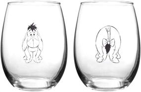 img 4 attached to 🍷 Winnie The Pooh Collectible Wine Glass Set - Eeyore Themed Delights for Disney Fans!