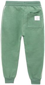 img 3 attached to KISBINI Cotton Elastic Sweatpants Children Boys' Clothing in Pants