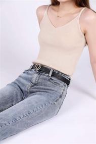 img 3 attached to Stylish Circle Design Buckle: Earnda Women's Accessories Now Available!