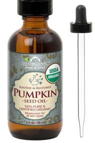 img 4 attached to 🎃 US Organic Pumpkin Seed Oil: USDA Certified, Pure & Natural, Cold Pressed Virgin, Unrefined | Amber Glass Bottle with Eyedropper (2 oz, 56 ml)