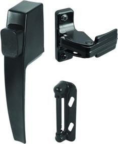 img 2 attached to 🚪 Upgrade Your Screen and Storm Door Handles with PRIME-LINE K 5007 Push Button Latch Set – Easy Replacement with Night Lock Feature and Sleek Black Finish (Fits 5/8” – 1-1/4” Thick Doors)