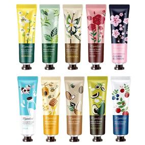 img 4 attached to 🌿 CkFyahp 10 Pack Hand Cream Gift Set: Plant Fragrance Moisturizing Hand Care Lotion with Aloe & Vitamin E for Dry Hands - Travel Size for Men & Women