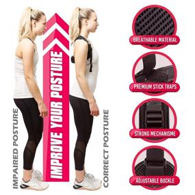 img 2 attached to 🌟 Rangel Pro Posture Corrector: Adjustable Back Brace for Men and Women - Pain Relief, Slouching Correction, and Shoulder Support