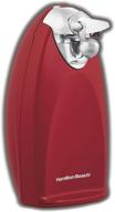 🔌 hamilton beach electric can opener with auto shutoff, knife sharpener, cord storage, surecut patented technology - extra-tall, red логотип