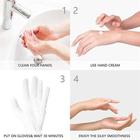 img 1 attached to 🧤 Occan Moisturizing Gloves Overnight (6 Pairs) - White Cotton Hand Therapy Gloves for Hydrating Hands Bedtime, Eczema, Jewelry, Costume - Men and Women