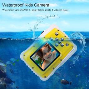 img 1 attached to 📷 Smyidel Waterproof Mini Kid Camera: High Definition 12MP HD 3M Underwater Swimming Digital Camera with 32G SD Card and 2.0 Inch LCD Display (Yellow)