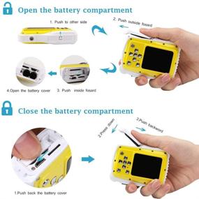 img 3 attached to 📷 Smyidel Waterproof Mini Kid Camera: High Definition 12MP HD 3M Underwater Swimming Digital Camera with 32G SD Card and 2.0 Inch LCD Display (Yellow)