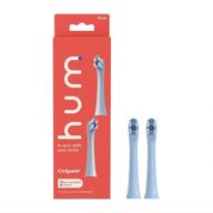 🪥 hum by colgate replacement toothbrush heads, blue - 2 count: maintain oral hygiene with superior efficiency logo