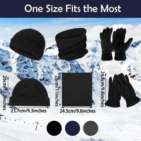 img 3 attached to 🧣 9-Piece Winter Beanie Hats Scarf Gloves Set - Unisex Bundle with 3 Beanies, 3 Pairs of Gloves & 3 Neck Warmers