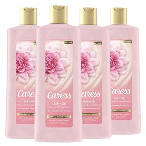 img 4 attached to 🚿 Caress Daily Silk Body Wash for Women - 18 oz, Pack of 4: Gentle and Luxurious Skincare