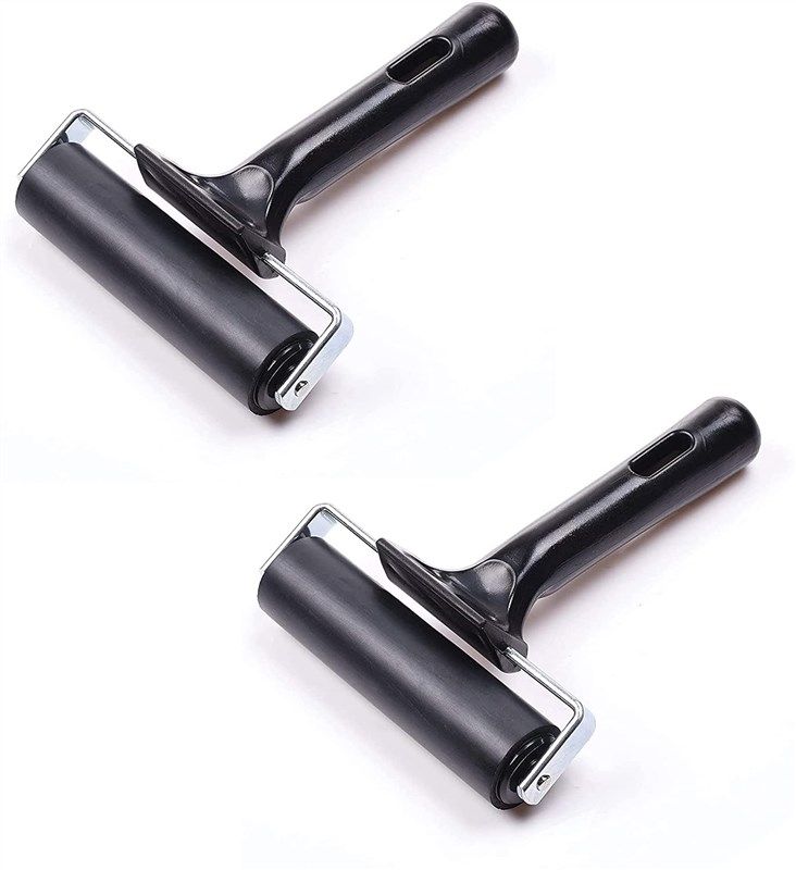 cosmos rubber brayer printmaking application 로고