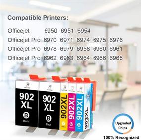 img 3 attached to 🖨️ Miss Deer 902 Ink Cartridges - 100% Compatibility with HP 902XL / 902 XL for HP OfficeJet Pro 6978, 6962, 6968, 6975, 6960, 6970, 6950, 6954, 6979, and 6951 Printers (2 Black, 1 Cyan, 1 Magenta, 1 Yellow) - 5 Combo Pack