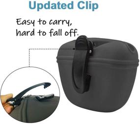 img 2 attached to 🐾 Small Silicone Dog Treat Pouch with Magnetic Closure and Waist Clip - RoyalCare Training Bag for Leash [US Design Patent]