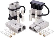 🔌 orion motor tech 4-pack wire connector: 175a harness plug kit for 2-4 gauge cables, 12v-36v battery quick connect disconnect set for car, bike, atv, winches, lifts, motors, and more - gray (set of 4) logo