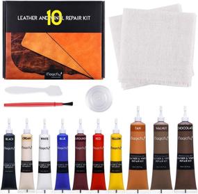 img 4 attached to 🛋️ Magicfly Vinyl and Leather Repair Kit - 10 Colors for Furniture, Sofa, Jacket, Boat Seat - Restore Any Material: Couch, Car Seat & More