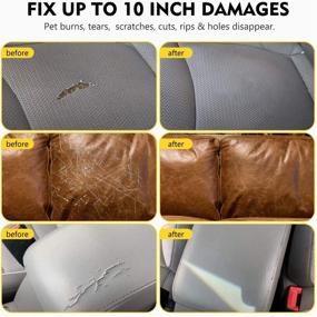 img 1 attached to 🛋️ Magicfly Vinyl and Leather Repair Kit - 10 Colors for Furniture, Sofa, Jacket, Boat Seat - Restore Any Material: Couch, Car Seat & More