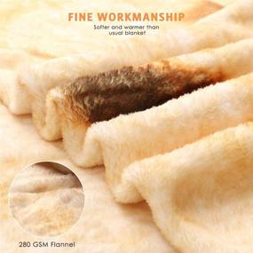 img 1 attached to 🌯 Giant Flour Tortilla Throw Blanket: Soft & Fluffy Burritos Blanket for the Whole Family, Kids will Love this Tortilla Wrap Blanket (61 inches)