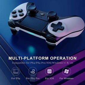 img 3 attached to 🎮 Wireless PS4 Pro Controller by KINGEAR - 6-Axis Gyro Motion, Dual Vibration, Touch Panel, Audio Function - Great Gifts for Men and Kids