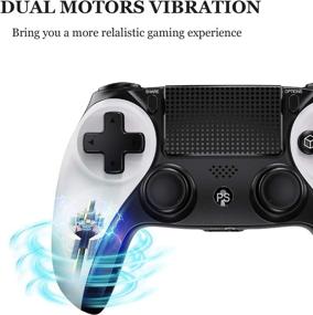 img 1 attached to 🎮 Wireless PS4 Pro Controller by KINGEAR - 6-Axis Gyro Motion, Dual Vibration, Touch Panel, Audio Function - Great Gifts for Men and Kids