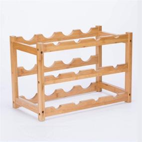 img 3 attached to 🍷 Riipoo Countertop Wine Racks - 12 Bottle Wine Storage Holder for Kitchen, Pantry, Cabinet, Bar - 3 Tier Wine Rack