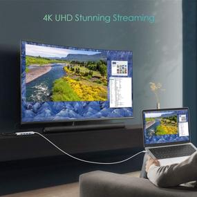 img 1 attached to 💻 LENTION 3.3FT USB C Мультипорт Хаб с 4K HDMI, 4 USB 3.0, Адаптер для зарядки Type C для MacBook Pro 13/15/16 от 2020-2016 гг., новых Mac Air/Surface, Chromebook и других устройств (CB-C35-1M, серебристый)