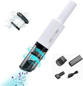 img 4 attached to Efficient and Versatile JOYFOR Handheld Vacuum Cleaner: Cordless, Mini 🧹 Portable Wet Dry Duster for Quick Home and Car Cleaning (White)