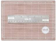 📏 we r memory keepers 0633356710929 trimmer &amp; mat-7 x 5-mini mat and 6-inch magnetic ruler, 6-inch ruler &amp; mat, pink logo