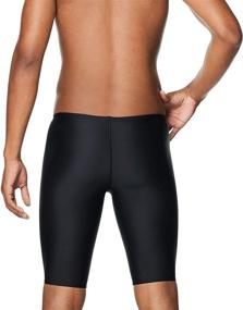 img 3 attached to Speedo Mens Jammer Swimsuit Black Sports & Fitness