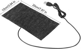 img 2 attached to USB Heating Pad 5V Electric Cloth Heater for Clothes Seat Pet Warmer 35℃-45℃, 7.87 x 3.94inch Black