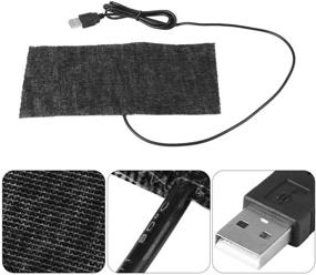 img 1 attached to USB Heating Pad 5V Electric Cloth Heater for Clothes Seat Pet Warmer 35℃-45℃, 7.87 x 3.94inch Black