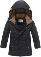 lisueyne winter hooded puffer mid-long boys' jackets & coats logo