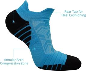 img 2 attached to 🧦 10-20mmHg Short Compression Socks: 1/2/3/6 Pairs Ankle Socks for Men & Women - Ideal for Sports and Travel