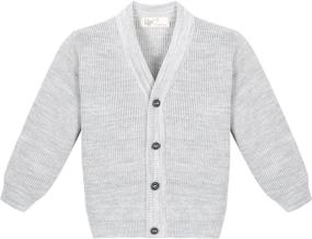 img 2 attached to Lilax Little Classic Cardigan Sweater for Boys: Clothing and Sweaters