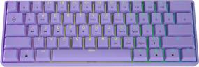 img 2 attached to 🎮 HK GAMING GK61s Mechanical Gaming Keyboard - 61 Keys Multi-Color RGB LED Backlit, Wired, Programmable for PC/Mac Gamer (Gateron Mechanical Black, Lavender)
