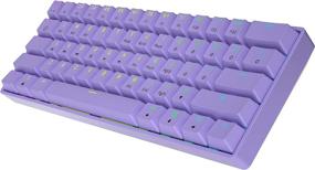 img 1 attached to 🎮 HK GAMING GK61s Mechanical Gaming Keyboard - 61 Keys Multi-Color RGB LED Backlit, Wired, Programmable for PC/Mac Gamer (Gateron Mechanical Black, Lavender)