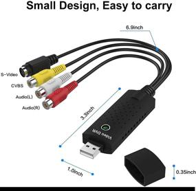 img 2 attached to 💻 Преобразователь AV USB 2.0, конвертер VHS в цифровой формат, видеокарта захвата для Mac и ПК, поддержка Windows 10/8/7/Vista/XP/Android, преобразователь VCR TV в DVD