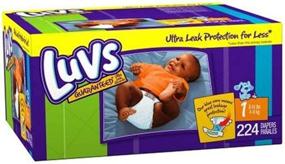 img 1 attached to 👶 Подгузники Luvs размер 1 - набор из 224 подгузников для младенцев