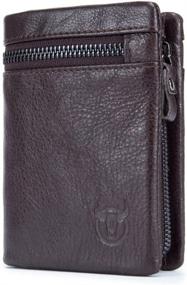 img 2 attached to 👜 Premium Genuine Leather Wallet with Ample Storage Space and Secure Zippers