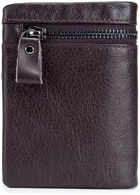 img 3 attached to 👜 Premium Genuine Leather Wallet with Ample Storage Space and Secure Zippers