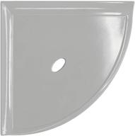 polished cool gray wall mounted bathroom organizer - questech 8 inch corner shower shelf metro flatback logo