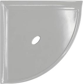 img 4 attached to Polished Cool Gray Wall Mounted Bathroom Organizer - Questech 8 inch Corner Shower Shelf Metro Flatback
