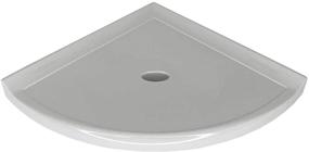 img 3 attached to Polished Cool Gray Wall Mounted Bathroom Organizer - Questech 8 inch Corner Shower Shelf Metro Flatback