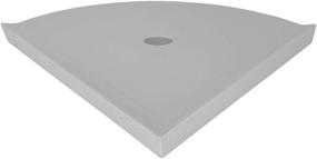 img 2 attached to Polished Cool Gray Wall Mounted Bathroom Organizer - Questech 8 inch Corner Shower Shelf Metro Flatback