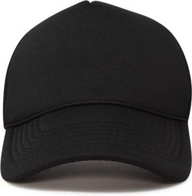 img 3 attached to 🧢 Lightweight Adjustable Trucker Hat Mesh Cap With Small Braid - Solid Colors