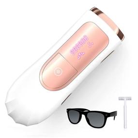 img 4 attached to 🔥 At-Home Hair Removal Device with Sunglasses & Shaving Knives - 999,900 Flashes for Women and Men, Facial Legs, Arms, Armpits, Body